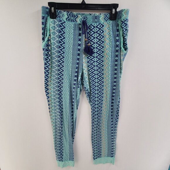 Anthropologie E by Eloise Pants Blue  Women's  Size MP Pull On Boho Hippie - Picture 1 of 8